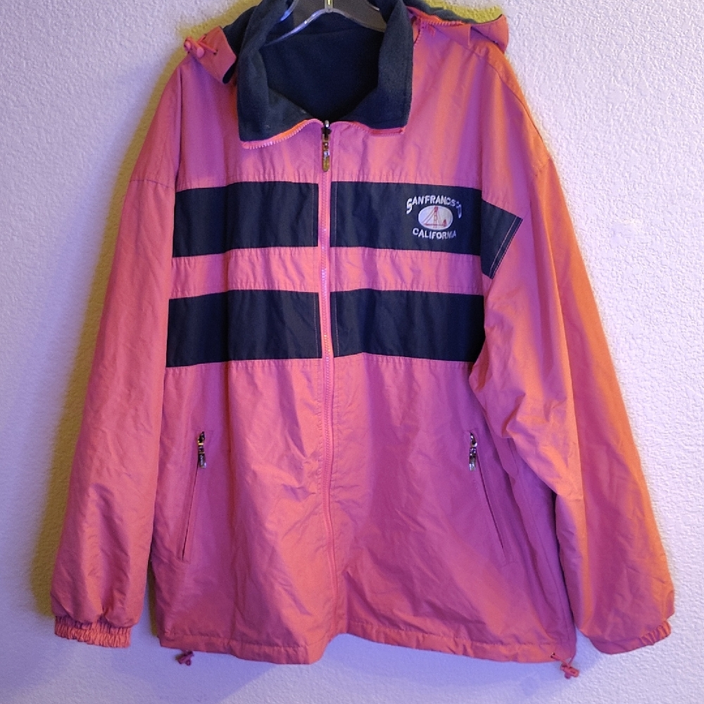 San Francisco California Pink and Black Ski Revisable Jacket B46